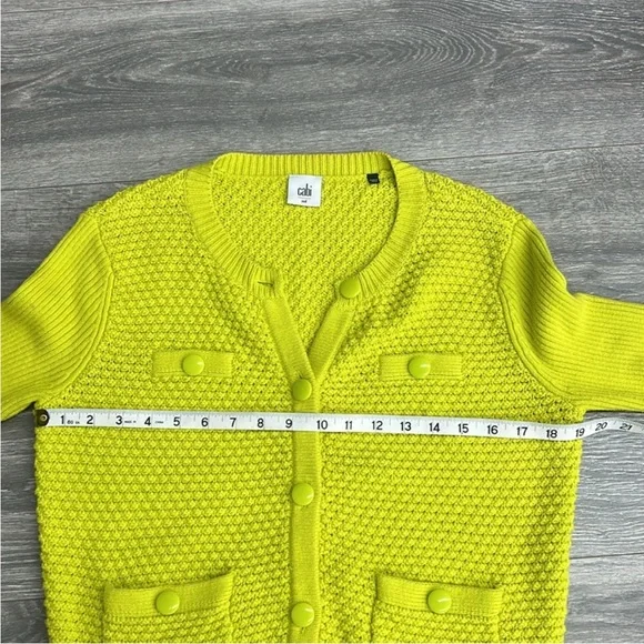 Cabi Loren Chartreuse Green Cardigan size M - Picture 6 of 10